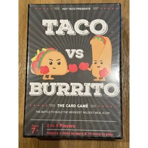 Taco vs Burrito Card Game Core Deck and Foodie Expansion Pack Bundle New Sealed